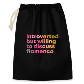 Flamenco - Geschenkbeutel aus Baumwolle (30 x 45 cm) - Schwarz - Vorne