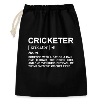 Cricketer Meaning - Gift Bag 30 x 45 cm - black - Front