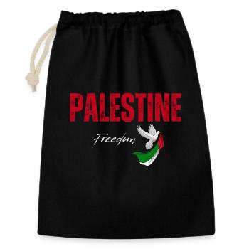 Palestine freedom, I support Palestine - Gift Bag 30 x 45 cm - black - Front