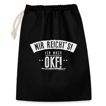 Ortskontrollfahrt OKF Dorfleben  - Geschenkbeutel aus Baumwolle (30 x 45 cm) - Schwarz - Vorne