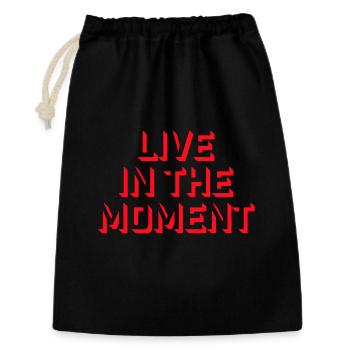 Live In The Moment Mindfulness Presence Awareness - Gift Bag 30 x 45 cm - black - Front