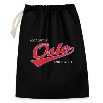 Je me suis perdu à Oslo et j’ai adoré - Nordic Travel - Sac cadeau 30 x 45 cm - noir - Devant