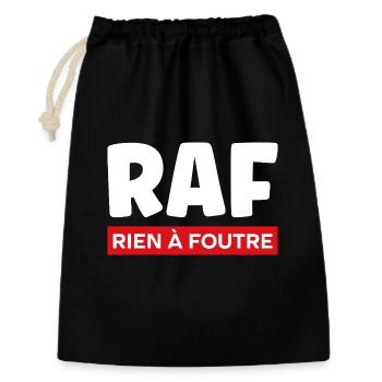 rien à foutre - Sac cadeau 30 x 45 cm - noir - Devant