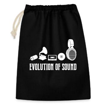 Évolution du son Musique audiophile - Sac cadeau 30 x 45 cm - noir - Devant
