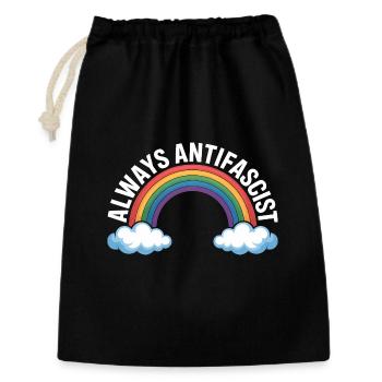 Toujours Antifasciste - Antifa Tee - Sac cadeau 30 x 45 cm - noir - Devant
