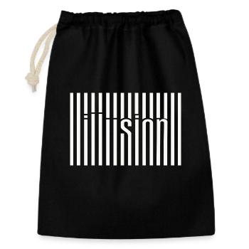 Illusion du code-barres - Sac cadeau 30 x 45 cm - noir - Devant