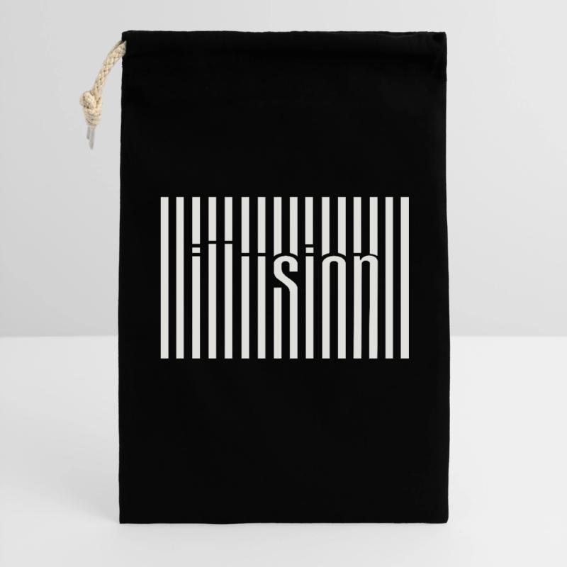 Barcode Illusion  Geschenkbeutel aus Baumwolle (30 x 45 cm)