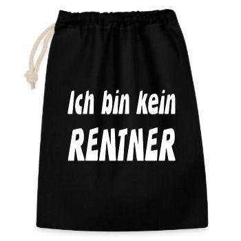 Rentner - Geschenkbeutel aus Baumwolle (30 x 45 cm) - Schwarz - Vorne