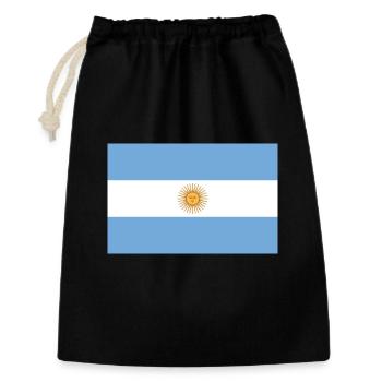 drapeau argentin - Sac cadeau 30 x 45 cm - noir - Devant
