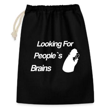 Looking For People`s Brains - Sherlock - Geschenkbeutel aus Baumwolle (30 x 45 cm) - Schwarz - Vorne