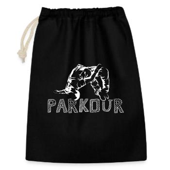 backflip somersault parkour freerunning icon graphic - Gift Bag 30 x 45 cm - black - Front