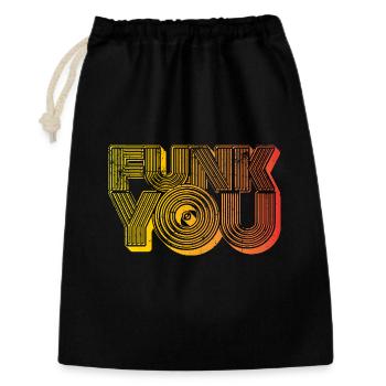 Funk You - Geschenkbeutel aus Baumwolle (30 x 45 cm) - Schwarz - Vorne
