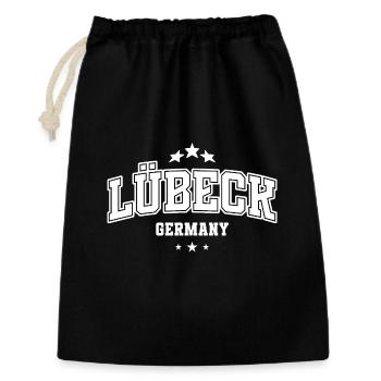 Lübeck Germany Shirt für Städte Fans Souvenir - Geschenkbeutel aus Baumwolle (30 x 45 cm) - Schwarz - Vorne