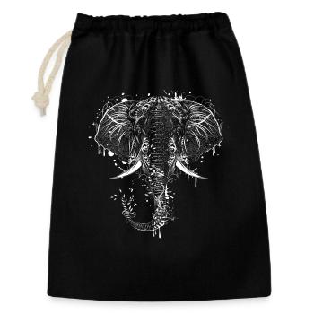 Elephant head ornamental decorated - Gift Bag 30 x 45 cm - black - Front