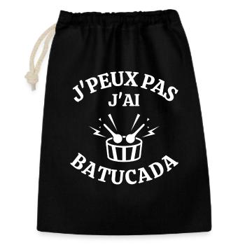 batucada, percussion, samba - Sac cadeau 30 x 45 cm - noir - Devant