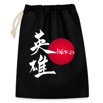 The word hero in Japanese - Gift Bag 30 x 45 cm - black - Front