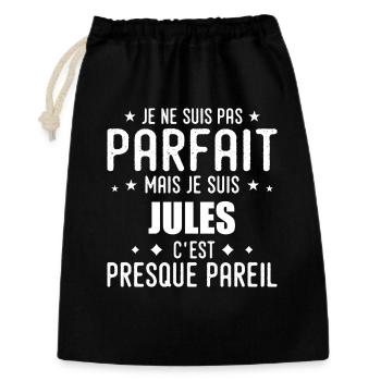 Jules: authentic, imperfect, top, perfection - Gift Bag 30 x 45 cm - black - Front