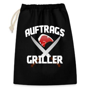 AUFTRAGSGRILLER Grillen BBQ Barbeque Grill Spruch - Gift Bag 30 x 45 cm - black - Front