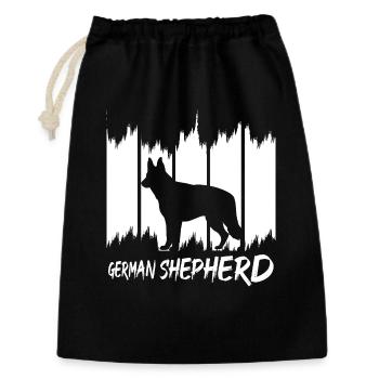 German Shepherd - Geschenkbeutel aus Baumwolle (30 x 45 cm) - Schwarz - Vorne
