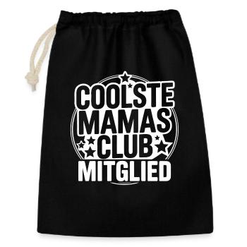 Coolste Mamas Club Mitglied - Geschenkbeutel aus Baumwolle (30 x 45 cm) - Schwarz - Vorne