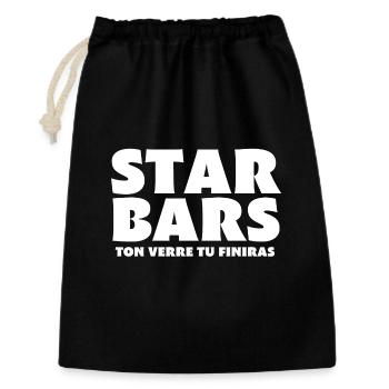 bar, barman, patron de bar - Sac cadeau 30 x 45 cm - noir - Devant