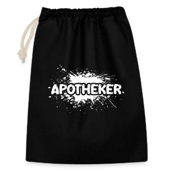 Job Apotheker - Geschenkbeutel aus Baumwolle (30 x 45 cm) - Schwarz - Vorne