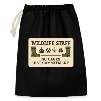 Gardien de zoo Éducateur de zoo Employé de zoo - Sac cadeau 30 x 45 cm - noir - Devant