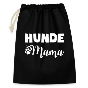 Hundefreund Mama Motiv - Geschenkbeutel aus Baumwolle (30 x 45 cm) - Schwarz - Vorne