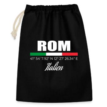 Rom - Geschenkbeutel aus Baumwolle (30 x 45 cm) - Schwarz - Vorne