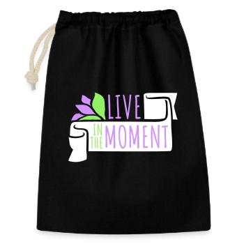 Live In The Moment Mindfulness Presence Awareness - Gift Bag 30 x 45 cm - black - Front