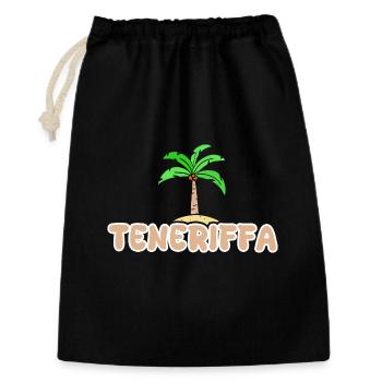 Vacances à Tenerife - Sac cadeau 30 x 45 cm - noir - Devant