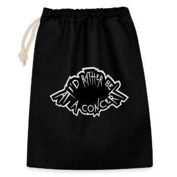 Je préférerais être à un concert Lustig Musik Konzert - Sac cadeau 30 x 45 cm - noir - Devant