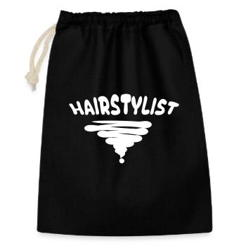 Style Hairstylist - Geschenkbeutel aus Baumwolle (30 x 45 cm) - Schwarz - Vorne