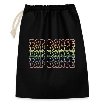 Tap Dance Pastell Regenbogen - Geschenkbeutel aus Baumwolle (30 x 45 cm) - Schwarz - Vorne