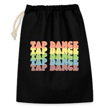 Pastell Regenbogen Tap Dance - Geschenkbeutel aus Baumwolle (30 x 45 cm) - Schwarz - Vorne