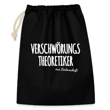 Verschwörungstheoretiker - Geschenkbeutel aus Baumwolle (30 x 45 cm) - Schwarz - Vorne
