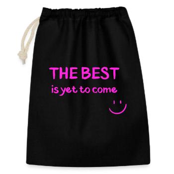 Le meilleur reste à venir ! pour les femmes enceintes - Sac cadeau 30 x 45 cm - noir - Devant