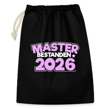 Master 2026 Abschluss Promotion Sponsion - Geschenkbeutel aus Baumwolle (30 x 45 cm) - Schwarz - Vorne