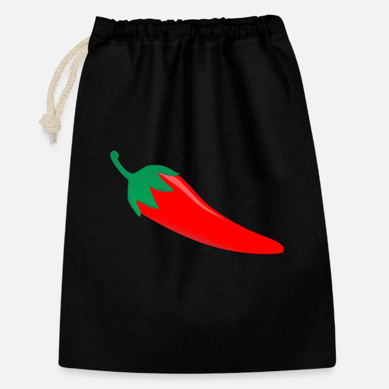 Funny Hot Chilli tshirt - Gift Bag 30 x 45 cm - black