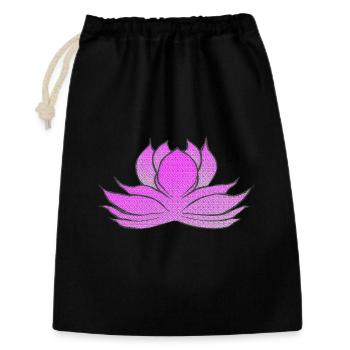 blumenmotive japan, japanische wasserrose - Geschenkbeutel aus Baumwolle (30 x 45 cm) - Schwarz - Vorne