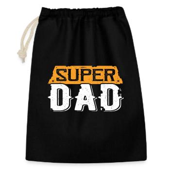 Super Dad Vintage Helden-Typo - Geschenkbeutel aus Baumwolle (30 x 45 cm) - Schwarz - Vorne