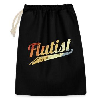 Retro Flutist - Gift Bag 30 x 45 cm - black - Front
