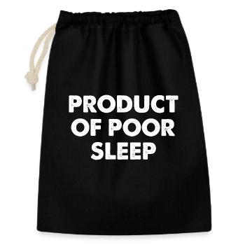 Résultat d’un mauvais sommeil - Sac cadeau 30 x 45 cm - noir - Devant