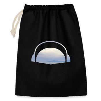 Sonnenuntergang Kopfhörer - Geschenkbeutel aus Baumwolle (30 x 45 cm) - Schwarz - Vorne