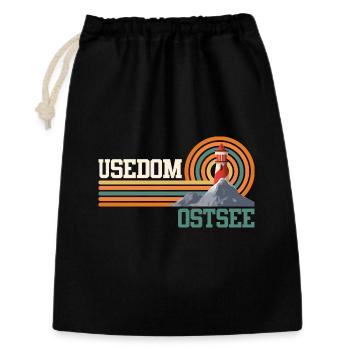 Île USEDOM MER BALTIQUE Vacances Phare Drôle - Sac cadeau 30 x 45 cm - noir - Devant
