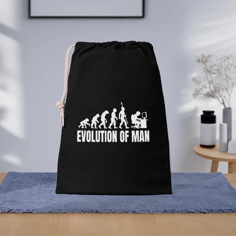 Programmeur Computer Freak Evolution Rétro Sac cadeau 30 x 45 cm