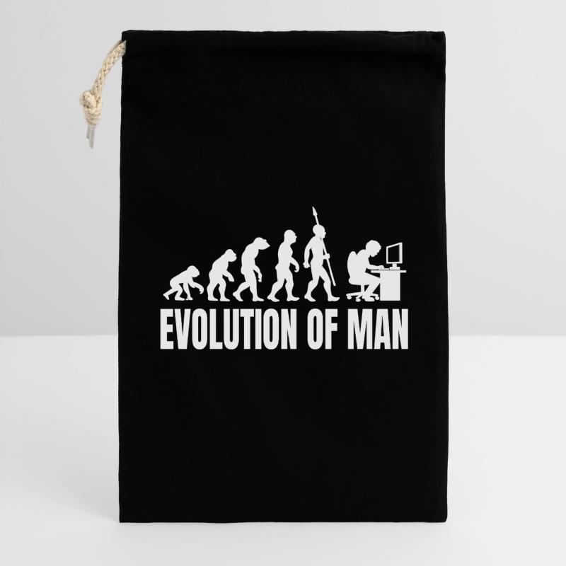 Programmierer Computerfreak Evolution Retro Geschenkbeutel aus Baumwolle (30 x 45 cm)