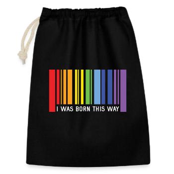 Pride Month LGBT - I Was Born This Way - Gift Bag 30 x 45 cm - black - Front