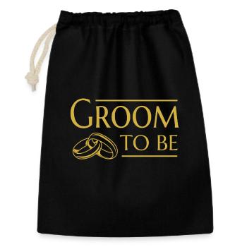 Fiancé de mariage du marié - Sac cadeau 30 x 45 cm - noir - Devant