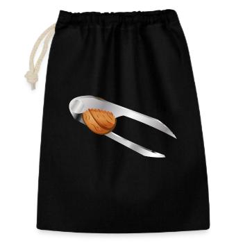 Noyer dans un casse-noisette – motif classique de Noël - Sac cadeau 30 x 45 cm - noir - Devant